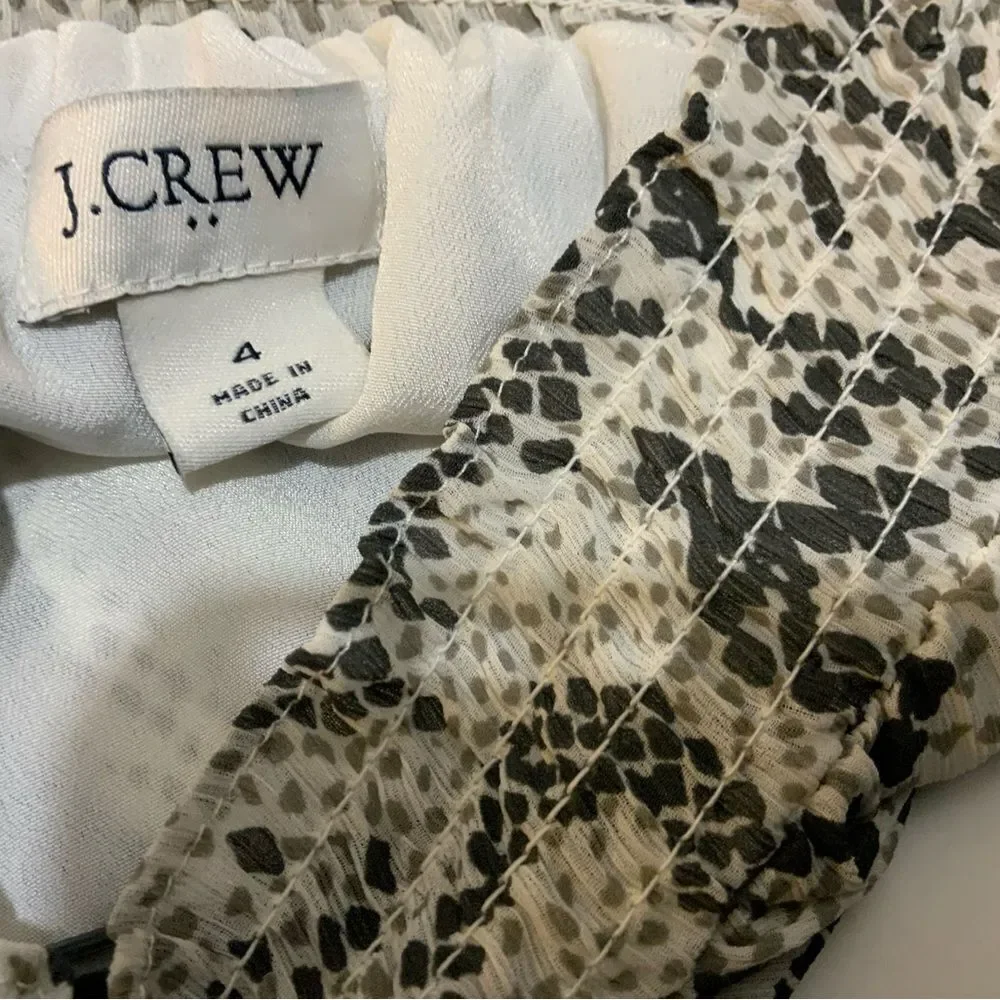 J Crew sleeveless snakeskin top size 4